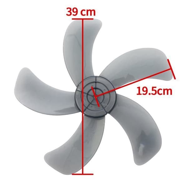 Ventilatorblade - Plast - Erstatningstilbehør - Grå