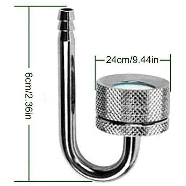 Akvarium Atomizer Diffuser System, Akvarium CO2 Diffuser Koldioxid Vattenväxter för Akvarium Fisk Tank (Silver)