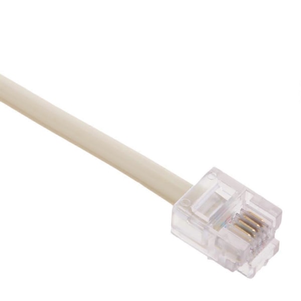 RJ11 Splitter 1 till 2 Fe Adapter Delare Telefon 6P4C Beige