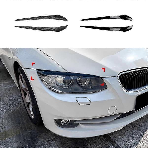 Bil Gloss Svart Strålkastar Ögonbryn Dekal Skydd Trim För E92 E93 2010-2012 Biltillbehör