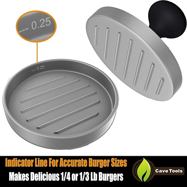 Cave Tools Burgerpresse - Perfekt Formet Hamburger Maker