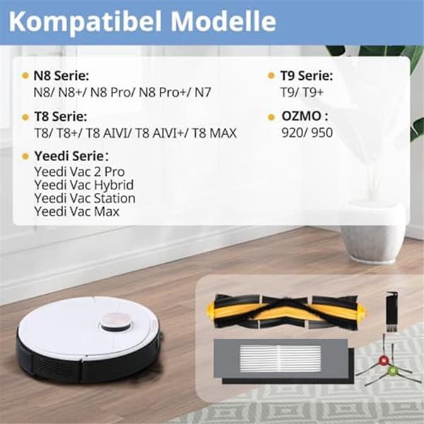 Tilbehør til Deebot N8, T8, Reservedeler til T8 Max, t9/ T9+, ozmo 950 920