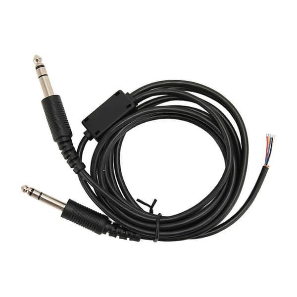 Udskiftningskabel til Aviation Headset til David Clark AVCOMM Pilot Dual GA Plug Aviation Headphone DIY Kabel 2 meter