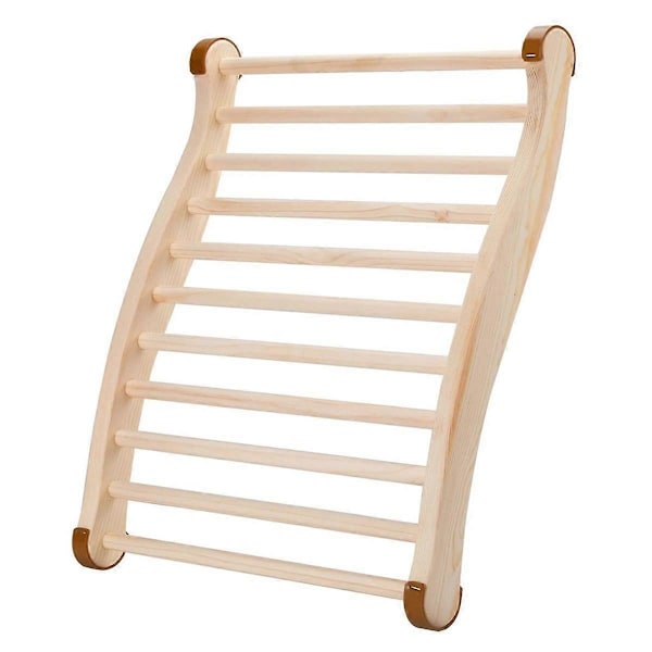 Sauna Ryglæn, Træ Sauna Ryglæn, Ergonomisk S-formet Ryglæn, Velegnet til Sauna Restitution, Sundhed og Afslapning
