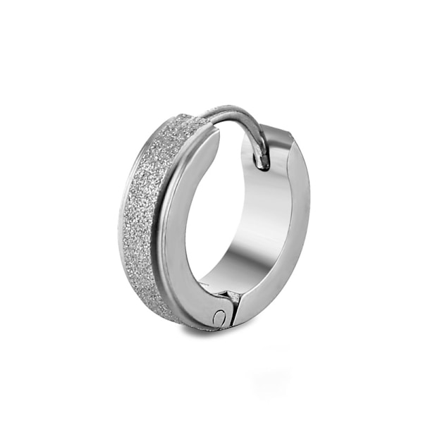 Piercing Øredobb Tykk Ring Glitter Bling Sølv