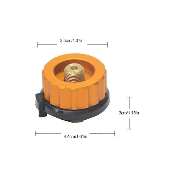 Utomhus Camping Vandringsugn Brännare Adapter Delad Typ Ugn Konverterare Koppling Automatisk Avstängning Gaspatron Tank Cylinder Adapter