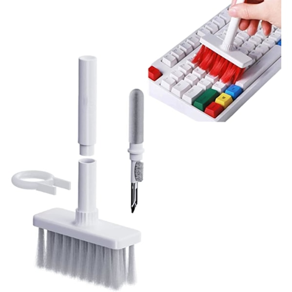 5 i 1 tangentbordsrengöringsborste kit, tangentbordsborste, Bluetooth-öronsnäckor rengöringspenna