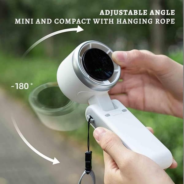 Handheld Electric Fan, Rechargeable, Portable, Handheld, Quiet, Adjustable, 100 Speeds, for Outdoor Use, 100 Speeds Adjustable