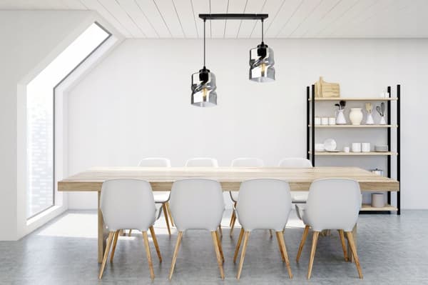 MODERNE LOFT HÆNGELAMPE GLAS LYSEKRONE