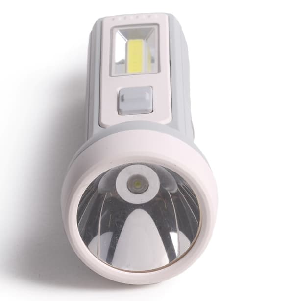 Taskulamppu 1 W LED + 1 W COB ladattava harmaa