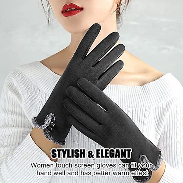 Dame Touch Screen Hansker - Vinterhansker, Varme Touch Screen Hansker Dame Varme Vindtette Hansker