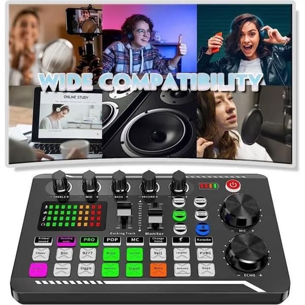DJ Mixer - F998 - BM-800 Mikrofon - Bluetooth - Mixing Effekter