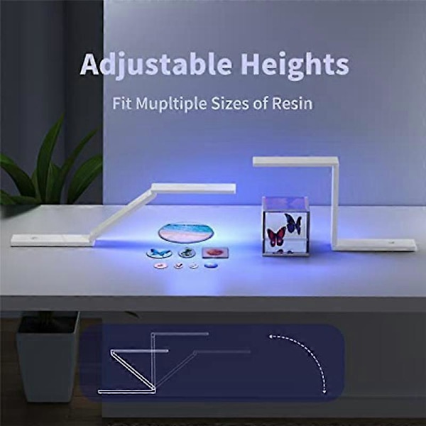 UV-lys for resin, 54W UV-resinlampe for resinherding, trådløs og sammenleggbar, 3-i-1 bruksområder 2025th