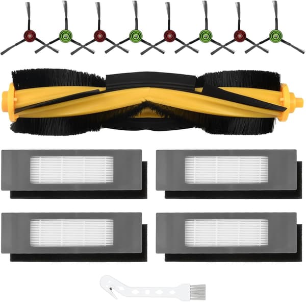 Replacement Kit Compatible with Ecovacs Deebot N8 Series - Main Brush, Filters, Side Brushes, and Mop Cloth