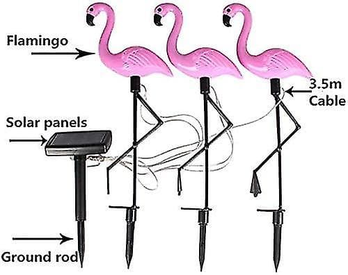 Udendørs Solcellelamper, Pakke Flamingo Have