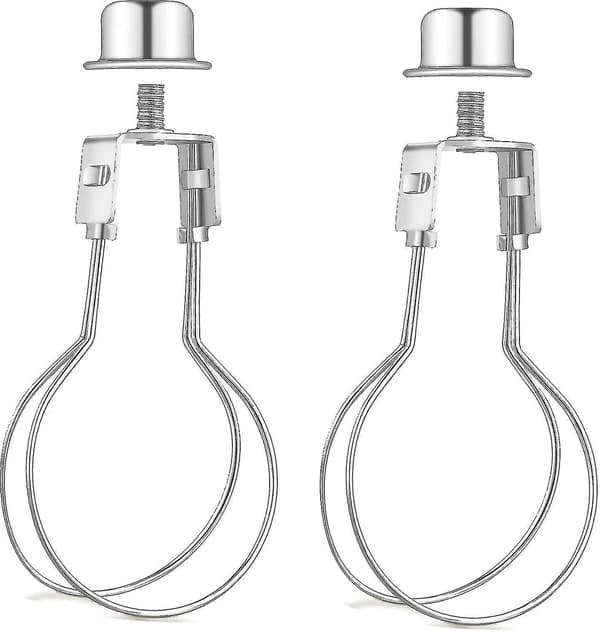 2 kpl Lampunvarjostimen harpunpidike-sovitinsarja (hopea) Xxf