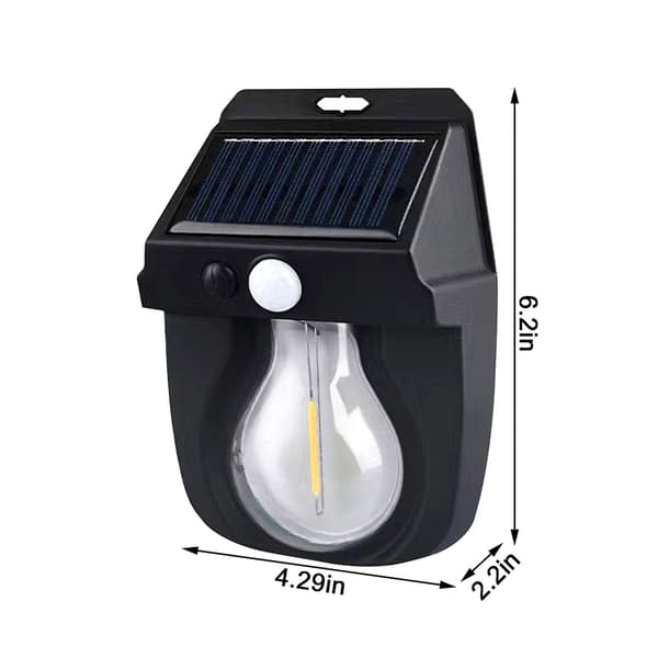 Udendørs Solcellelampe Tungsten Sensor Væglampe