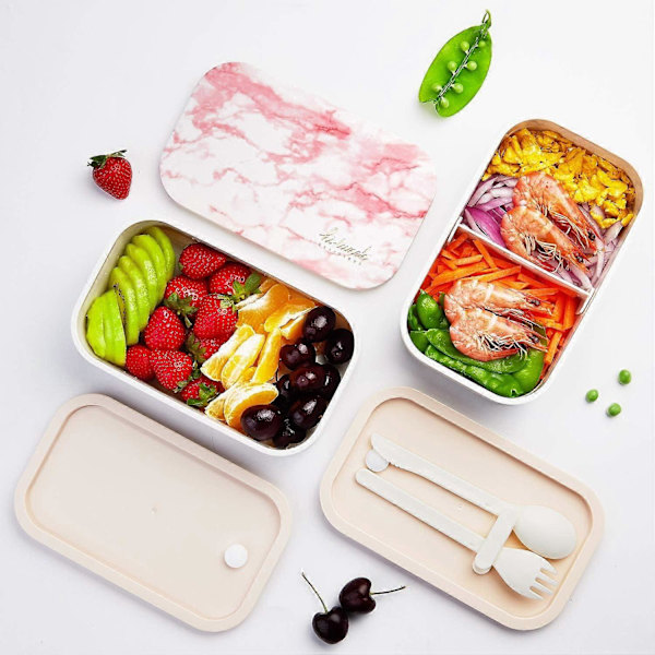 Pinottava Bento Lounasrasia 1,6L Lounasrasia Ruokailuvälinesetillä, BPA-vapaa, Tiivis, Aterioiden ja Välipalojen Pakkaamiseen Matkalla (Pinkki) 2025.