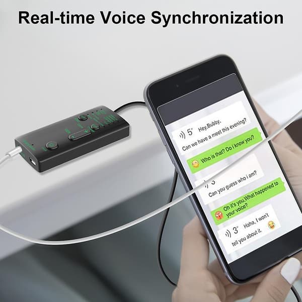 Audio Jack Mini Stemmeforvrangler til Telefon Computer Mobiltelefon Lydkort