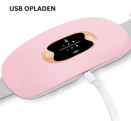 Bærbart menstruationsvarmepude - lindrer menstruationssmerter, 3 varmeindstillinger - massageplade, 3 massageindstillinger
