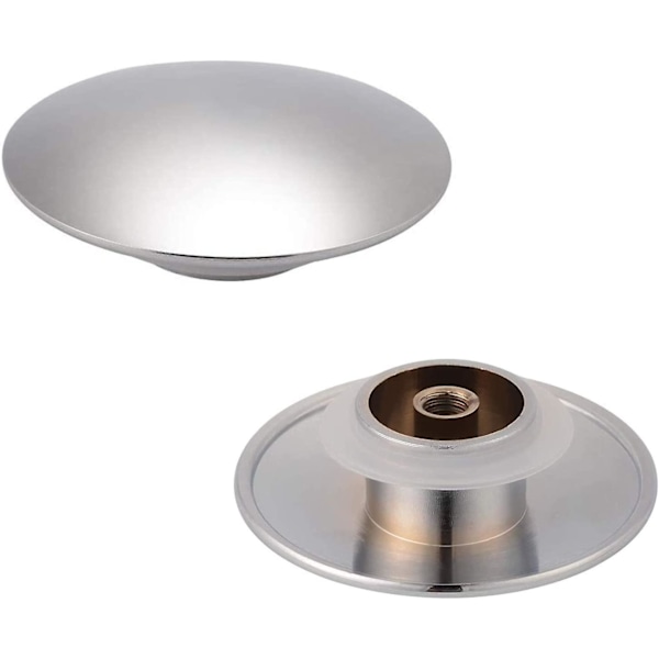 Delar Mässingsavloppspropp, Handfat Avloppspropp, Badrumshandfatsproppar, 66mm Avloppspropp, Polerad Mässing Krom (silver)