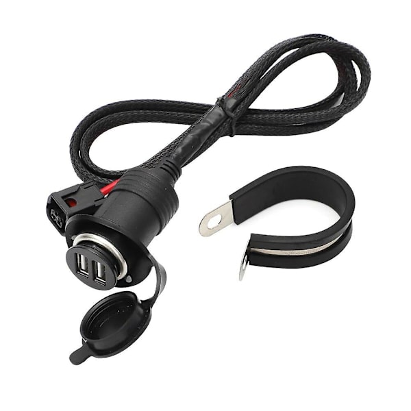 For Honda CRF300L CRF250L - Rally Dobbel USB Tilbehørsuttak Bryter Strøm 17 på Plug And Play Støvtett
