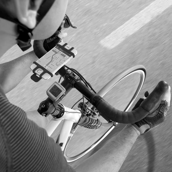 Mobilholder til cykel/e-scooter/barnevogn Sort