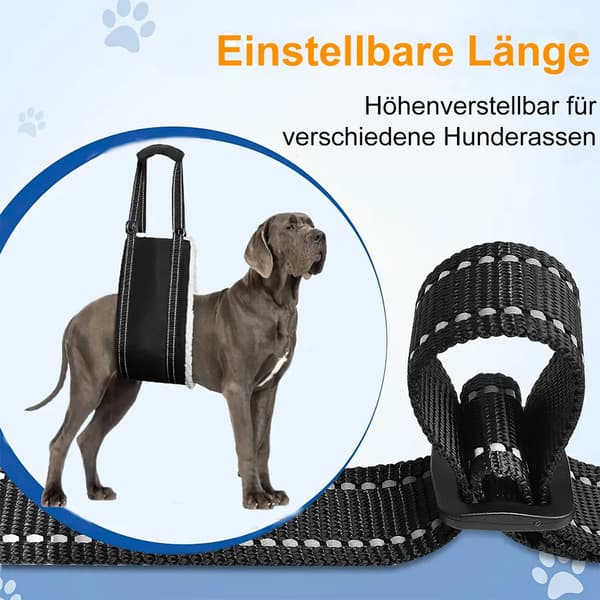 Adjustable dog harness, specially designed for disabled and elderly dogs, provides secure support for small dogs. Dimensions: 53 x 16 cm