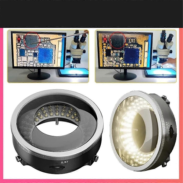 IL37 Mikroskop Polarisert LED Ringlys Lampe Anti Illuminatorer Kilde Eliminerer Refleksjoner