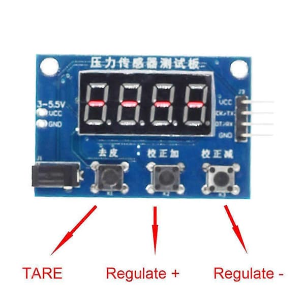 HX711 Vekt Sensor Modul Kit Digital Lastcelle Vekt Sensor A/D Modul 5KG Vekt for , Vekt Display Modul