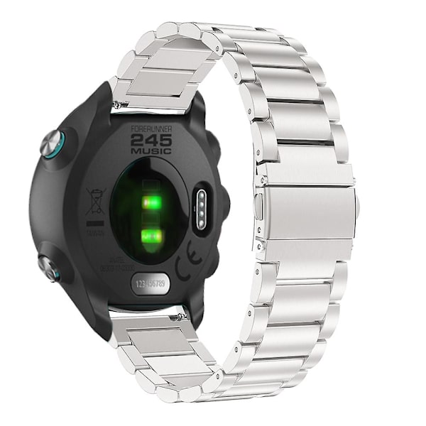 Tre-perlet Foldbar Spenne Armbånd i Rustfritt Stål for Garmin Forerunner 245
