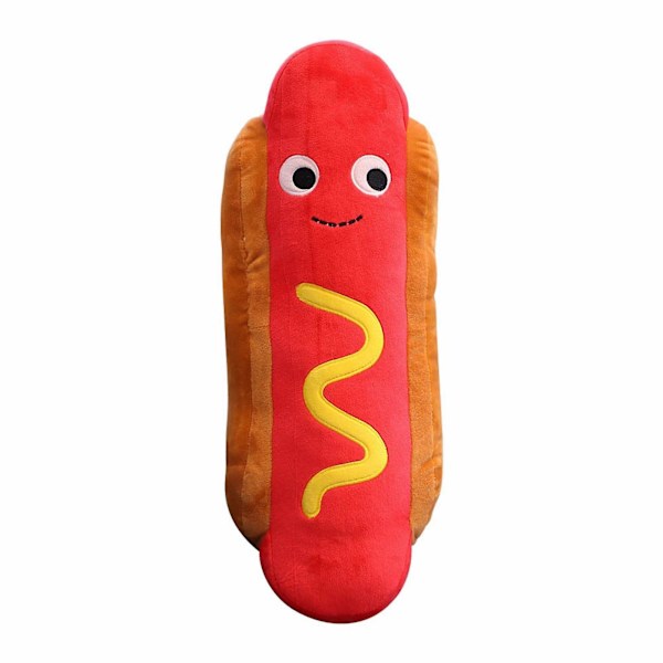 Cartoon Simulation Röd Korv Kudde Docka 45cm Plysch Leksak 17.7*7.87in