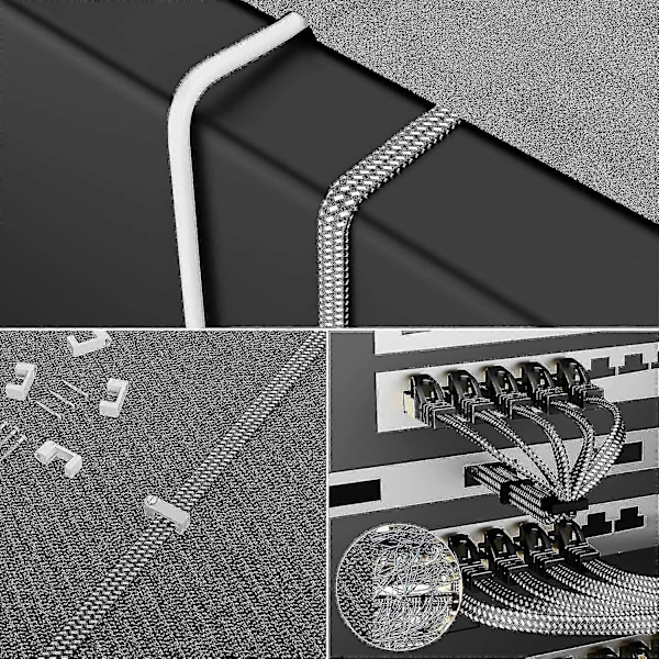Cat 8 Etet -kaapeli 30m, Cat8 litteä Gigabit Rj45 Stp Ed Internet Lan -patch-kaapeli johdolla Ps4 Ps3 -modeemireitittimelle C 2025th