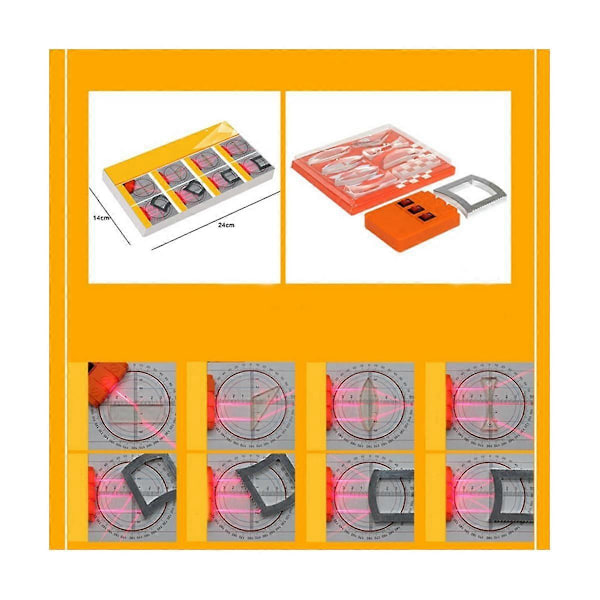 Geometrisk optik experimentkit konkav-konvex lins refraktion optisk experimentkit