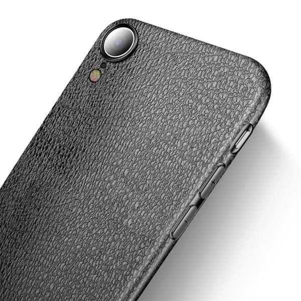 iPhone X -puhelinkotelo, musta nahka