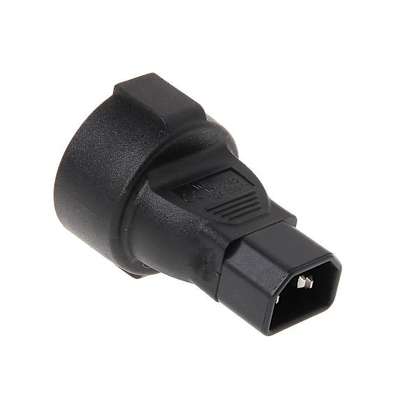 IEC 320 C14 Han til CEE 7/7 Europæisk 3-benet Hun Strømstik Adapter