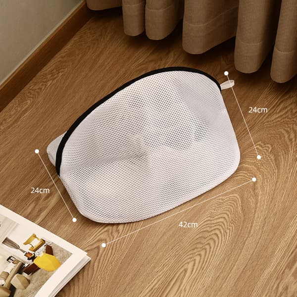 Skovaskepose med dobbelt rum, vaskepose til sko, vaskepose, skoopbevaringspose, beskytter sko mod skader (42*24*24CM)