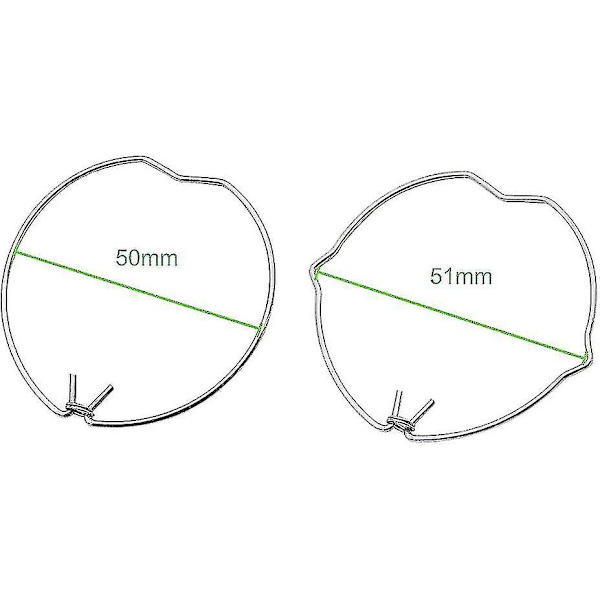 30-pack fjäderlåsringar för GU10 MR16, 50 mm diameter, för infällda spotlights, LED- och halogenlampor
