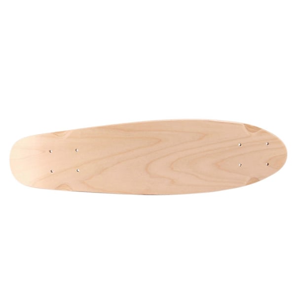 22-tommers blankt skateboarddekk, naturlig, 55,5 x 15 cm, lønn, banan, sliding, cruising, skating, enkel rocker B