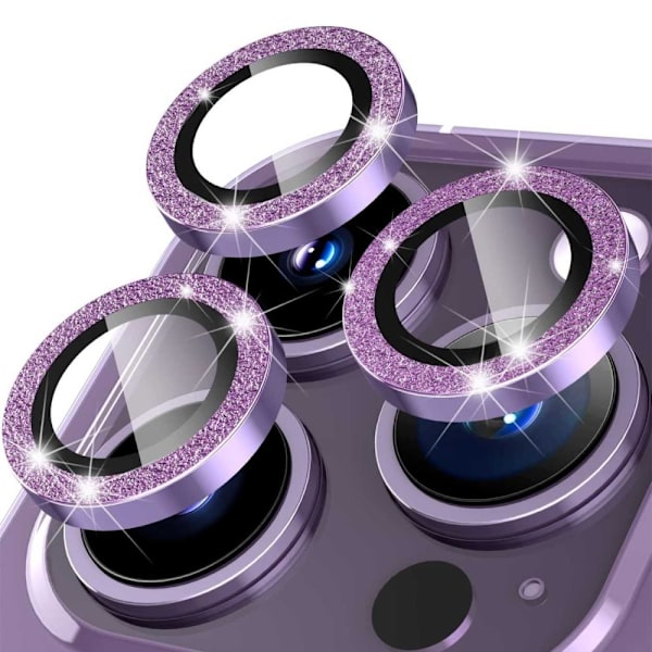 iPhone 14 Pro/Pro Max Lens Protector Bling Glitter Purple