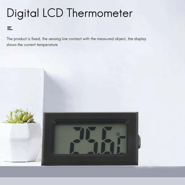 Ny Digital LCD Termometer Temperaturmåler Sondesensor -50C til +110C Rækkevidde