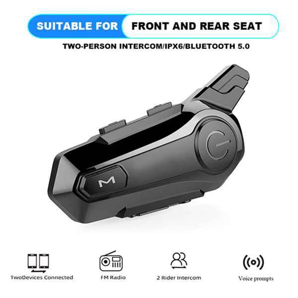 Motorsykkel Bluetooth Hjelm Intercom Universal Interphone Headset B
