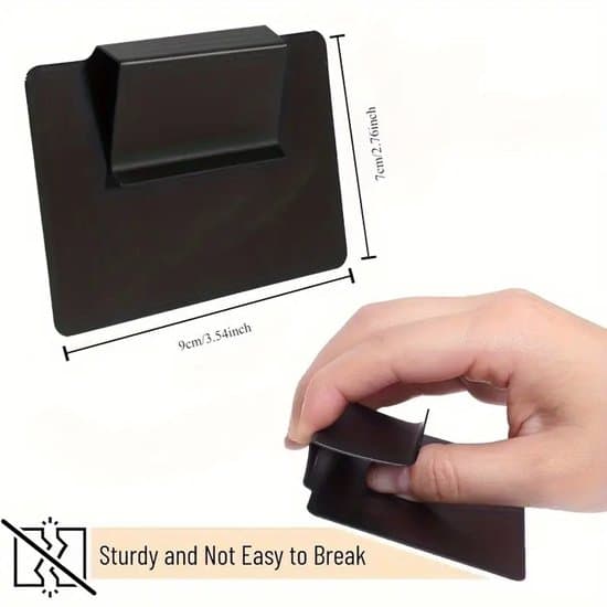 15 Pieces - Removable Clip-On Labels - Mini Blackboards - PVC Storage Classification Clip - Black