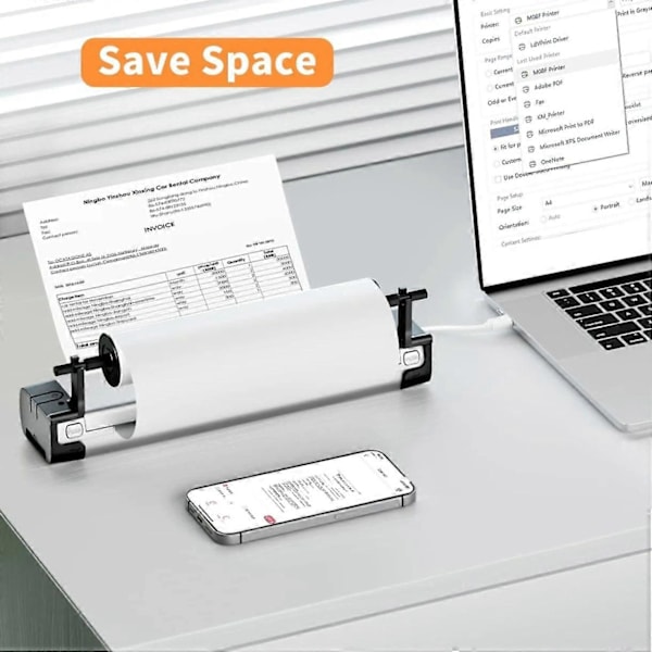 Phomemo M08F Printerholder For Holder For A4 Rullpapir