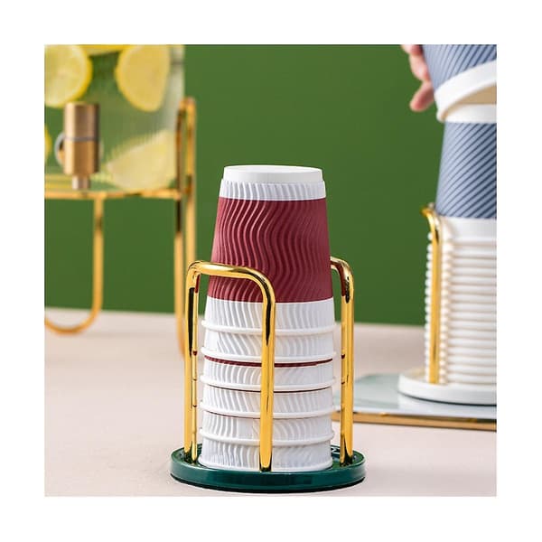 Bar Papirkkopp Oppbevaringsstativ Vanndispenser Koppholder Hotell Skrivebord Front Melk Te Kaffebar Engangs