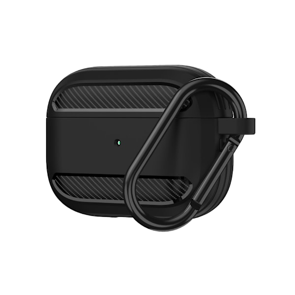 Suojakotelo hiilikuitu kuuloketarvikkeille langaton Bluetooth-suojus koukulla, musta