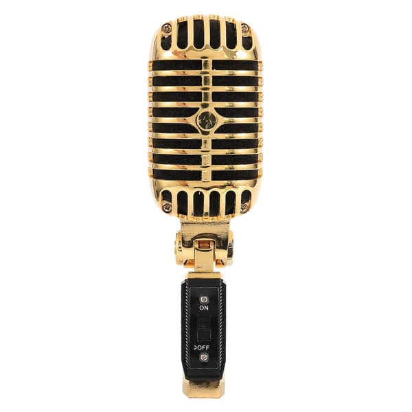 Profesjonell Kablet Vintage Klassisk Mikrofon (Gull)