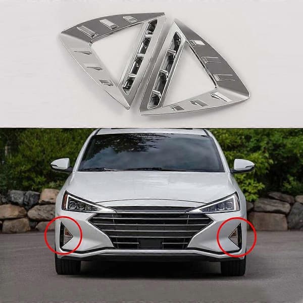 for Hyundai Elantra 2019 2020 ABS Krom Front Tåkelys Lampe Deksel Dekor Trim