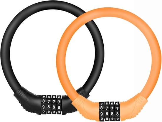140 cm Bicycle Anti-Theft Cable Helmet Lock, Zinc Alloy & ABS 4-Digit Combination, for Motorcycle Helmets & Bicycles