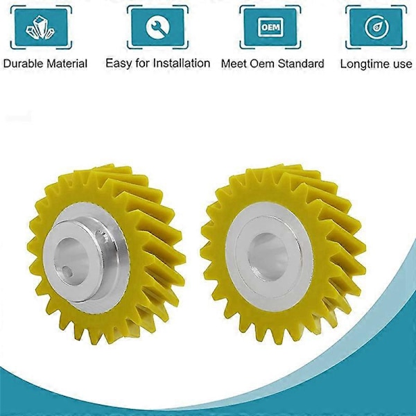2 STK Mixer Snekkegear Udskiftning til Whirlpool & til Kitchenaid Mixere Gear Udskiftningsdele 4162897 41